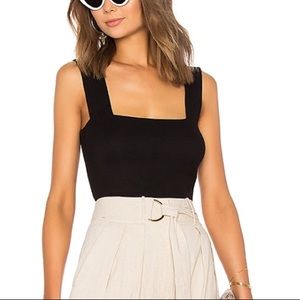 NWT Revolve Black square neck tank